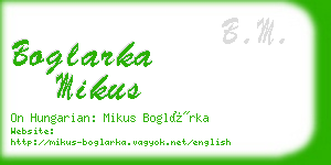 boglarka mikus business card